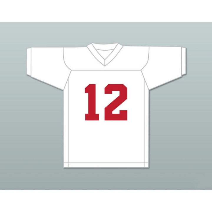 CUSTOM ANY Name WHITE PRACTICE GREG CIMA 12 MUSTANGS HIGH SCHOOL Football Jersey Top Stitched S-6XL