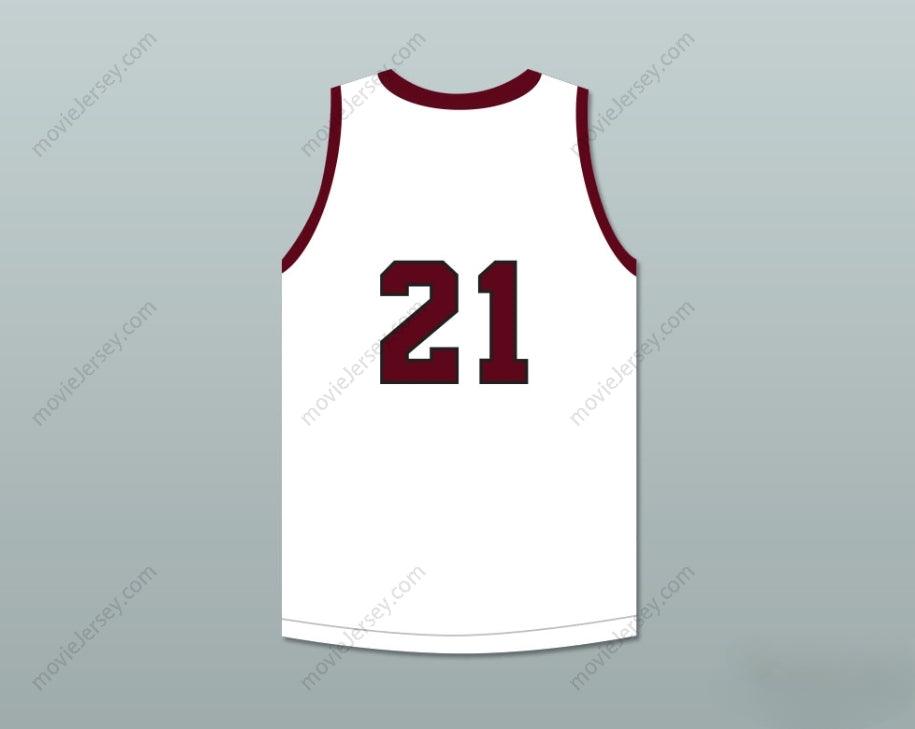 CUSTOM ANY Name Number  PLAYER 21 A&M CONSOLIDATED HIGH SCHOOL TIGERS WHITE BASKETBALL JERSEY Top Stitched S-6XL
