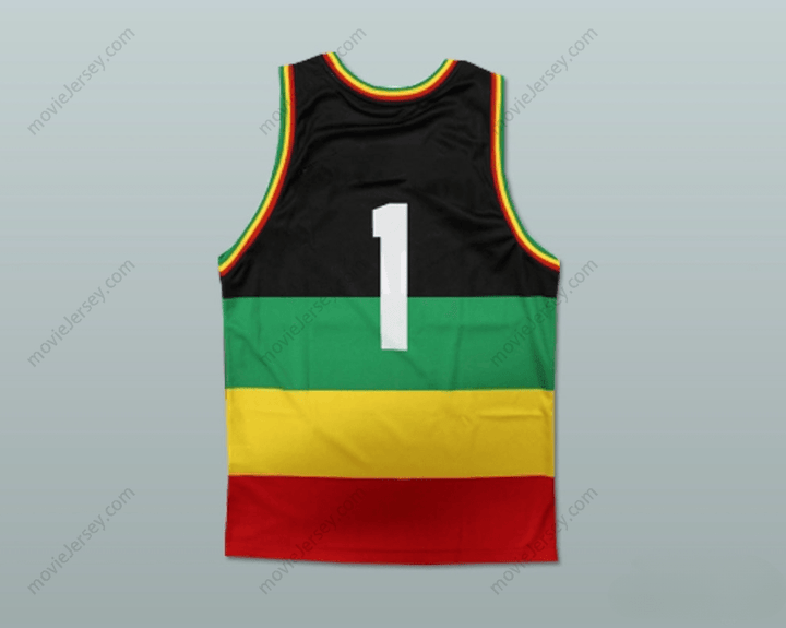CUSTOM ANY Name Number JAMAICA 1 BASKETBALL JERSEY Top Stitched S-6XL