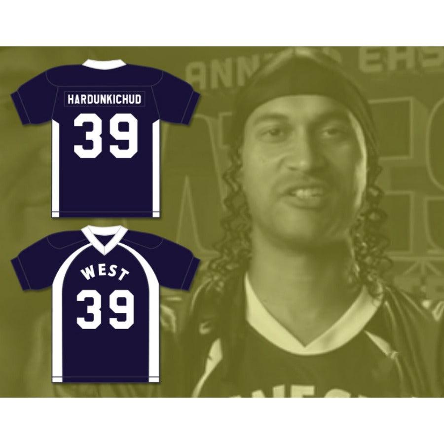 CUSTOM ANY Name Number D'GLESTER HARDUNKICHUD 39 WEST FOOTBALL JERSEY KEY PEELE Top Stitched S-6XL