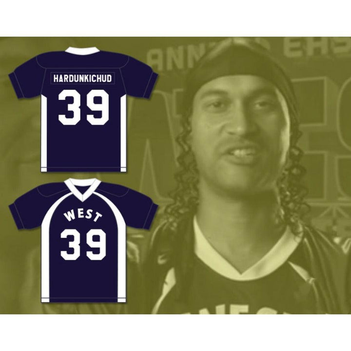 CUSTOM ANY Name Number D'GLESTER HARDUNKICHUD 39 WEST FOOTBALL JERSEY KEY PEELE Top Stitched S-6XL