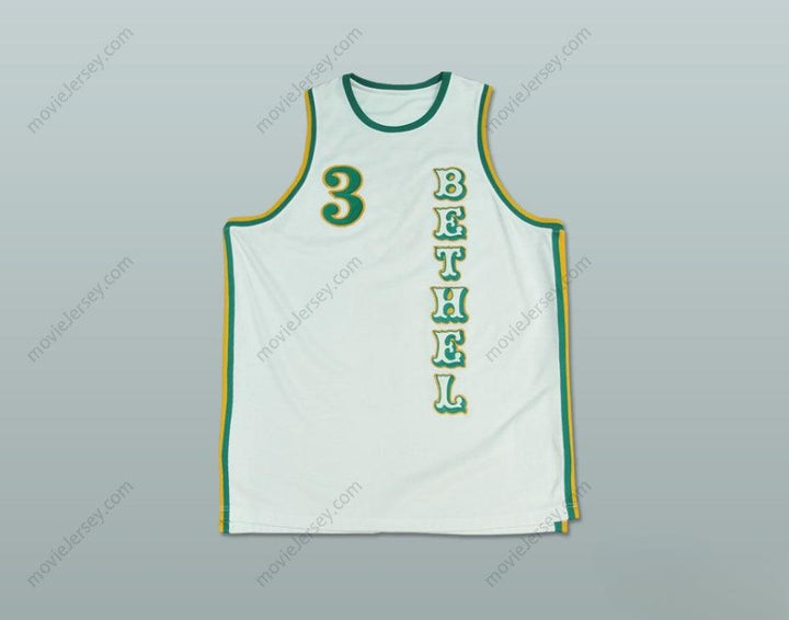 CUSTOM ANY Name Number ALLEN IVERSON BETHEL HIGH SCHOOL BASKETBALL JERSEY WHITE Top Stitched S-6XL
