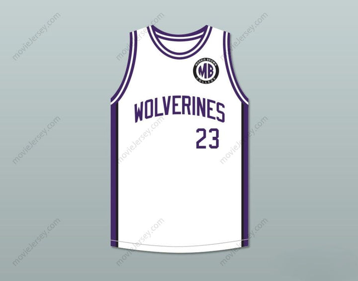 CUSTOM ANY Name Number MARTIN PAYNE 23 MORRIS BROWN COLLEGE WOLVERINES WHITE BASKETBALL JERSEY PATCH Top Stitched S-6XL