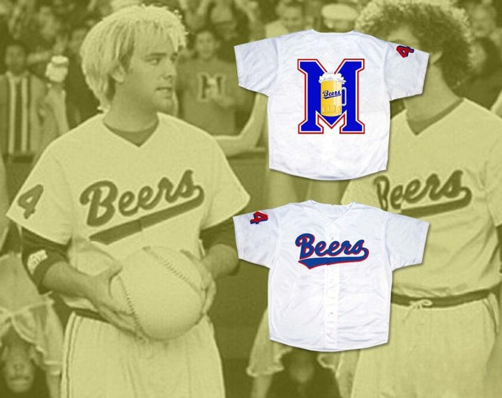 Custom Any Name Number BASEKETBALL TREY PARKER JOE COOPER 44 MILWAUKEE BEERS BASEBALL JERSEY Top Stitched S-6XL