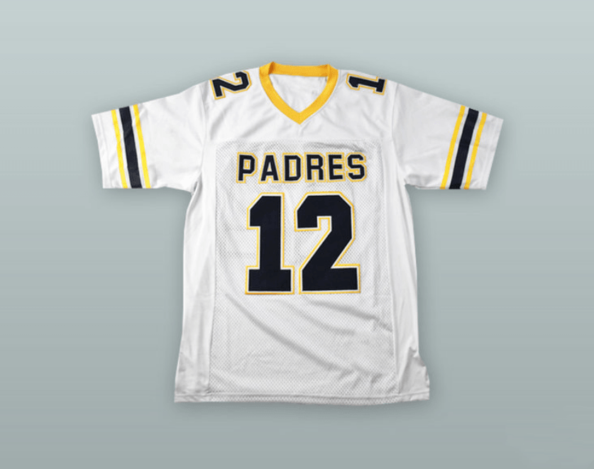 CUSTOM ANY Name Number TOM BRADY 12 JUNIPERO SERRA PADRES HIGH SCHOOL FOOTBALL JERSEY Top Stitched S-6XL
