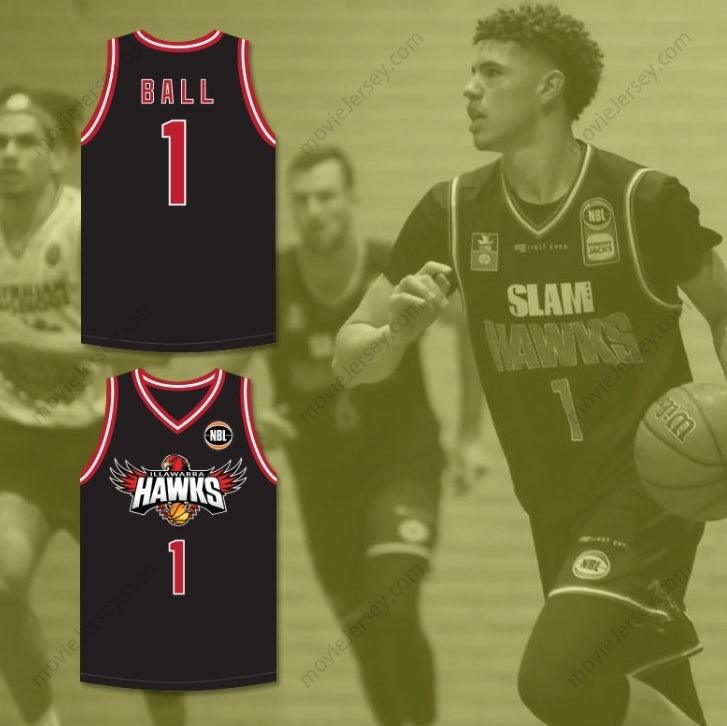 CUSTOM ANY Name Number LAMELO BALL 1 ILLAWARRA   BLACK BASKETBALL JERSEY 2 Top Stitched S-6XL