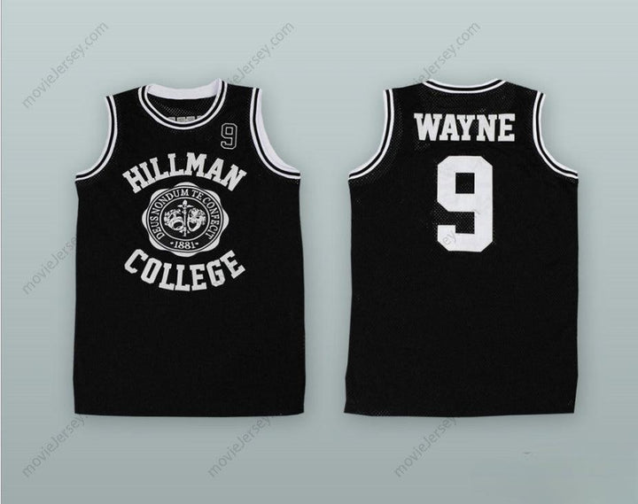 CUSTOM ANY Name Number DWAYNE WAYNE 9 HILLMAN COLLEGE BLACK BASKETBALL JERSEY Top Stitched S-6XL