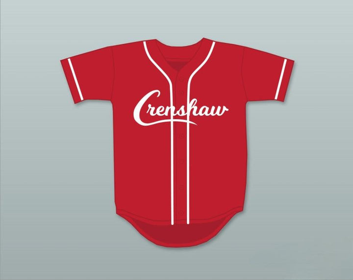 Custom Any Name Number NIPSEY HUSSLE 33 CRENSHAW RED BASEBALL JERSEY Top Stitched S-6XL