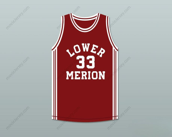 CUSTOM ANY Name Number  BRYANT 33 LOWER MERION HIGH SCHOOL ACES MAROON BASKETBALL JERSEY 2 Top Stitched S-6XL