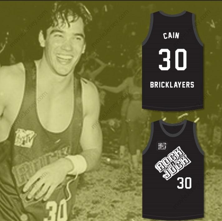 CUSTOM ANY Name Number DEAN CAIN 30 BRICKLAYERS BASKETBALL JERSEY 3RD ANNUAL ROCK N' JOCK B-BALL JAM 1993 Top Stitched S-6XL