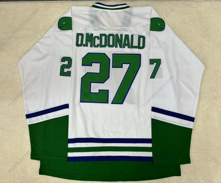 Custom Any Name Number BINGHAMTON WHALERS DAVE MCDONALD HOCKEY JERSEY Stitched Top Stitched S-6XL