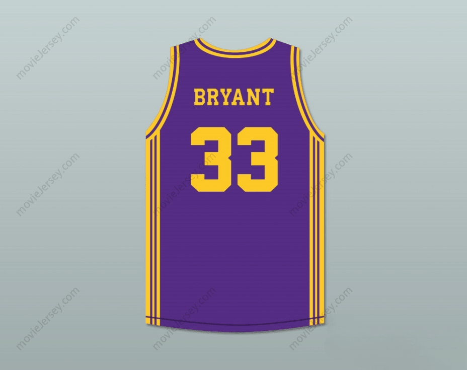 CUSTOM ANY Name Number  BRYANT 33 LOWER MERION HIGH SCHOOL ACES PURPLE BASKETBALL JERSEY 2 Top Stitched S-6XL