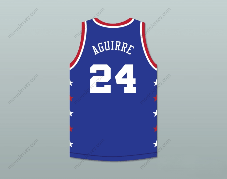 CUSTOM ANY Name Number MARK AGUIRRE 24 MAGIC JOHNSON ALL STAR GAME BLUE BASKETBALL JERSEY 1986 MIDSUMMER NIGHT'S MAGIC CHARITY EVENT Top Stitched S-6XL