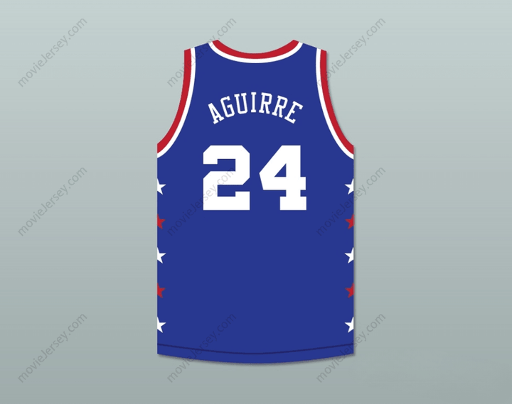 CUSTOM ANY Name Number MARK AGUIRRE 24 MAGIC JOHNSON ALL STAR GAME BLUE BASKETBALL JERSEY 1986 MIDSUMMER NIGHT'S MAGIC CHARITY EVENT Top Stitched S-6XL