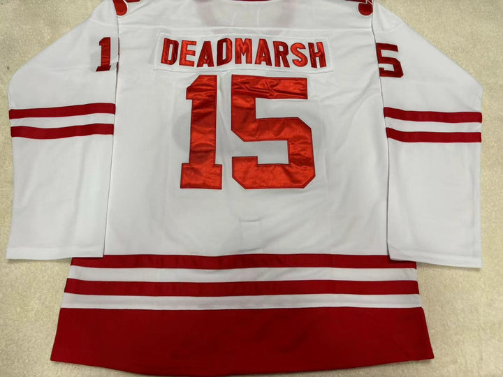 Custom Any Name Number BUTCH DEADMARSH 15 CALGARY COWBOYS WHITE HOCKEY JERSEY Top Stitched S-6XL
