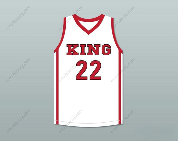 CUSTOM ANY Name Number KAWHI LEONARD 22 MARTIN LUTHER KING HIGH SCHOOL  WHITE BASKETBALL JERSEY 1 Top Stitched S-6XL