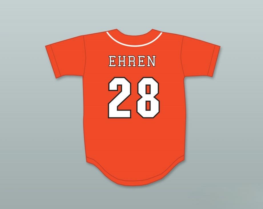 Custom Any Name Number EHREN MCGHEHEY 28 SWALLOWS PLAY BALL ORANGE BASEBALL JERSEY Top Stitched S-6XL