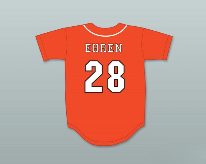 Custom Any Name Number EHREN MCGHEHEY 28 SWALLOWS PLAY BALL ORANGE BASEBALL JERSEY Top Stitched S-6XL