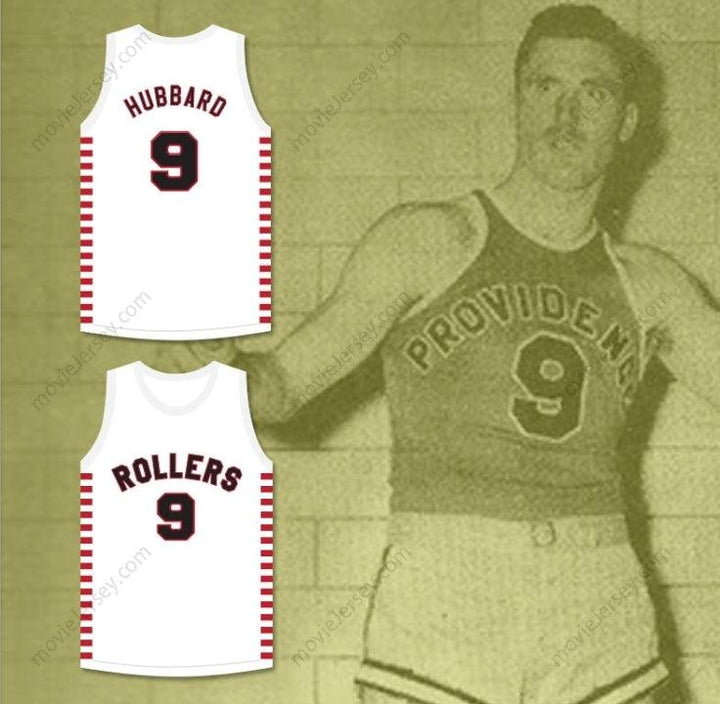 CUSTOM ANY Name Number BOB HUBBARD 9 PROVIDENCE STEAMROLLERS WHITE BASKETBALL JERSEY 2 Top Stitched S-6XL