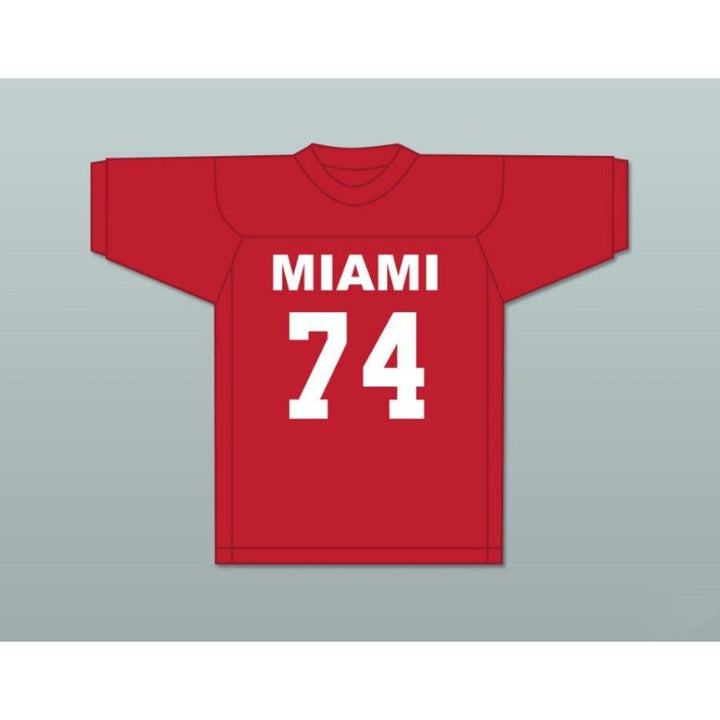CUSTOM ANY Name Number T.J. LAMBERT 74 MIAMI Football Jersey Top Stitched S-6XL