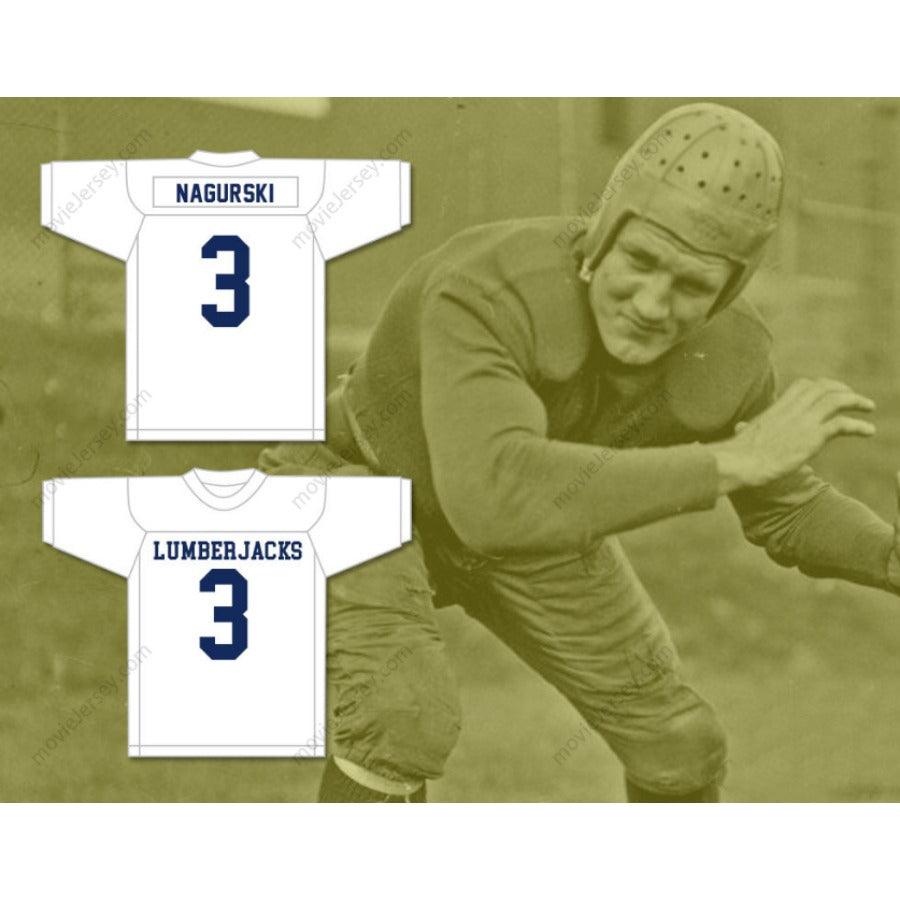 CUSTOM ANY Name Number BRONKO NAGURSKI 3 BEMIDJI HIGH SCHOOL LUMBERJACKS Football Jersey Top Stitched S-6XL