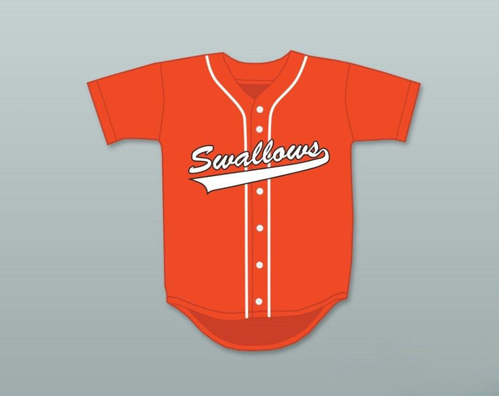 Custom Any Name Number DAVE ENGLAND 20 SWALLOWS PLAY BALL ORANGE BASEBALL JERSEY Top Stitched S-6XL