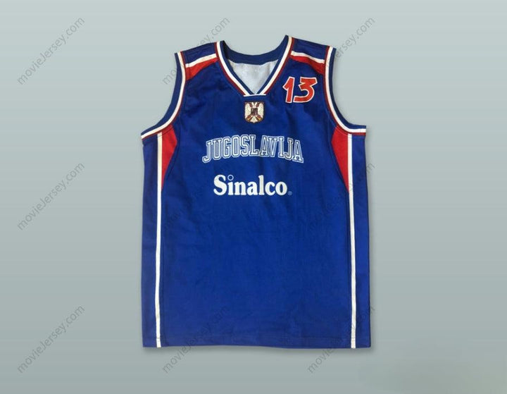 CUSTOM ANY Name Number MILOS VUJANIC 13 JUGOSLAVIJA BLUE BASKETBALL JERSEYTop Stitched S-6XL