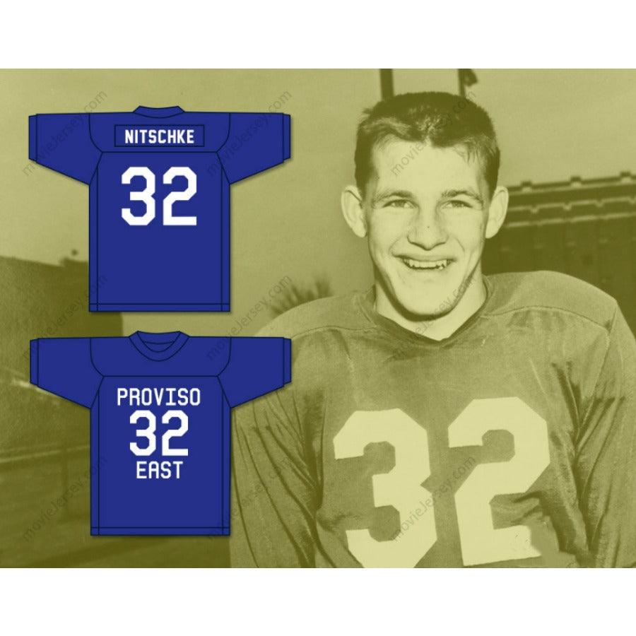 CUSTOM ANY Name Number RAY NITSCHKE 32 PROVISO EAST HIGH SCHOOL PIRATES ROYAL Football Jersey Top Stitched S-6XL