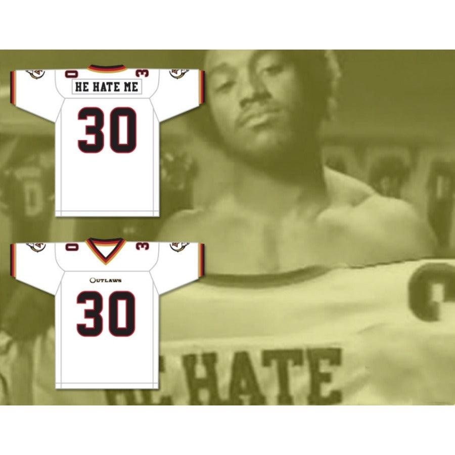 CUSTOM ANY Name Number ROD SMART 30 HE HATE ME LAS VEGAS OUTLAWS WHITE Football Jersey Top Stitched S-6XL