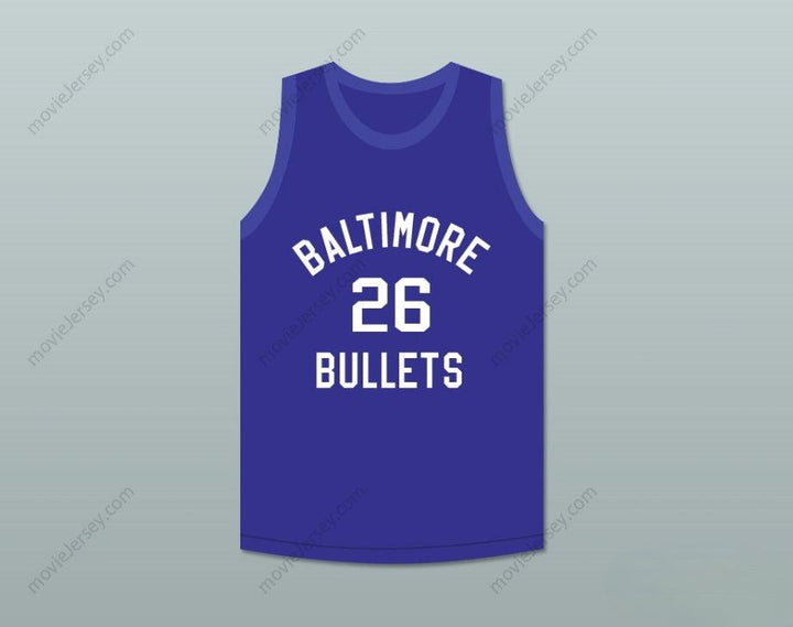 CUSTOM ANY Name Number BUDDY JEANNETTE 26  BULLETS BLUE BASKETBALL JERSEY Top Stitched S-6XL
