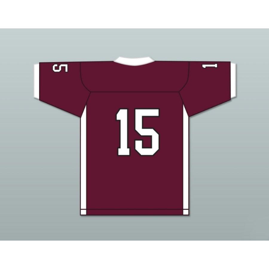 CUSTOM ANY Name Number WHITE PLAYER 15 BRISTOL CENTRAL RAMS MAROON Football Jersey Top Stitched S-6XL