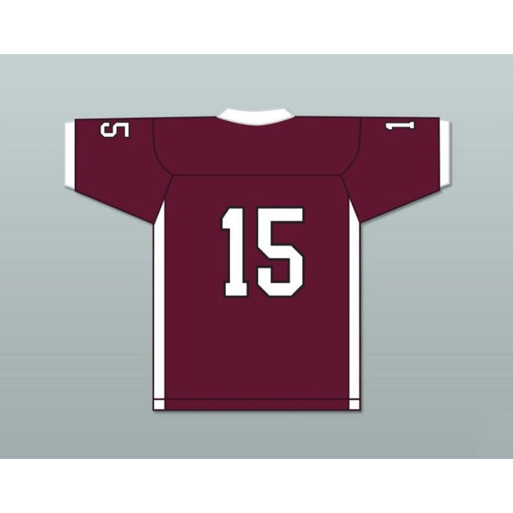 CUSTOM ANY Name Number WHITE PLAYER 15 BRISTOL CENTRAL RAMS MAROON Football Jersey Top Stitched S-6XL