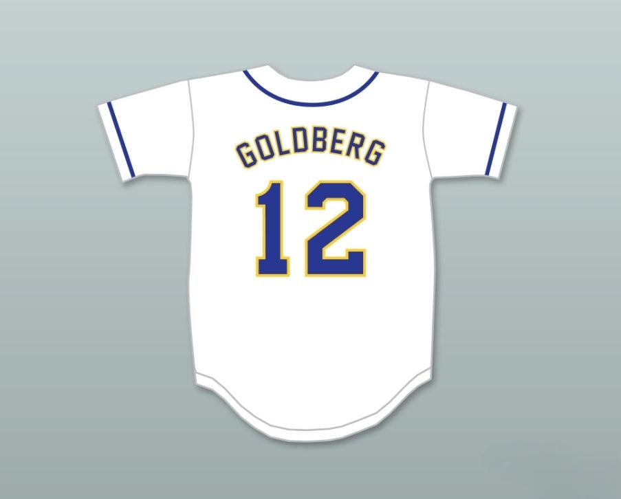 Custom Any Name Number BARRY GOLDBERG 12 WILLIAM PENN ACADEMY QUAKERS WHITE BASEBALL JERSEY Top Stitched S-6XL