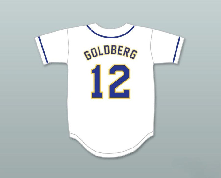 Custom Any Name Number BARRY GOLDBERG 12 WILLIAM PENN ACADEMY QUAKERS WHITE BASEBALL JERSEY Top Stitched S-6XL