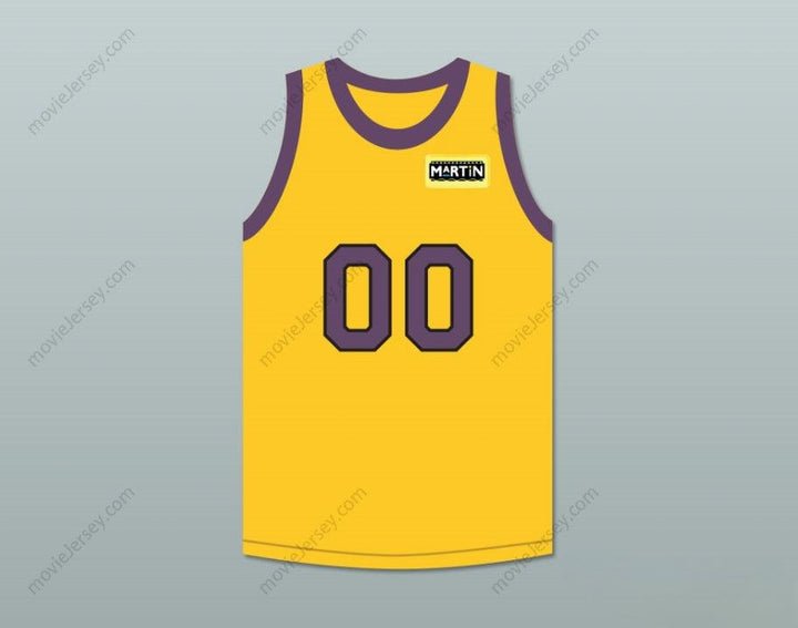 CUSTOM ANY Name Number COLE BROWN YOUR NAME HERE 00 YELLOW BASKETBALL JERSEY WITH MARTIN PATCH Top Stitched S-6XL
