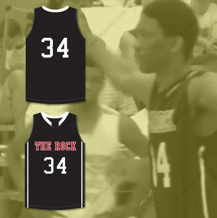 CUSTOM ANY Name Number JOEL EMBIID 34 THE ROCK HIGH SCHOOL BLACK BASKETBALL JERSEY Top Stitched S-6XL