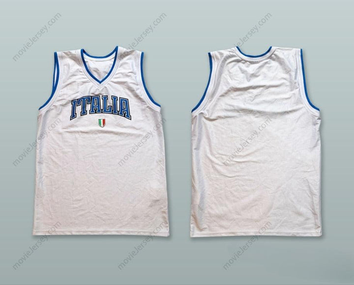 CUSTOM ANY Name Number ITALIA WHITE BASKETBALL JERSEY Top Stitched S-6XL