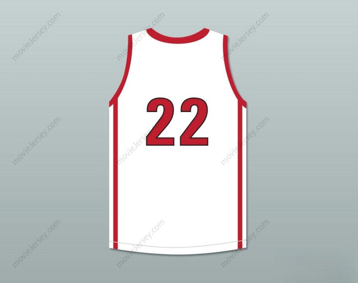CUSTOM ANY Name Number KAWHI LEONARD 22 MARTIN LUTHER KING HIGH SCHOOL  WHITE BASKETBALL JERSEY 1 Top Stitched S-6XL