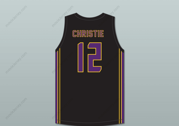 Custom Any Name Max Christie 12 Rolling Meadows High School Mustangs Black Basketball Jersey 2 Top Stitched S-6XL