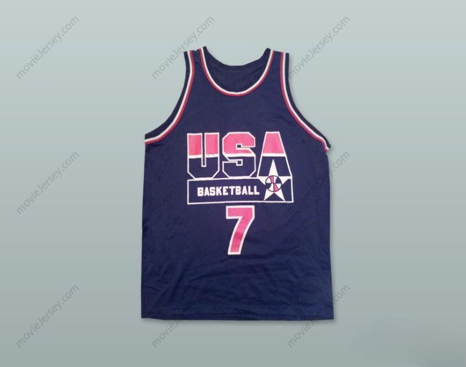 CUSTOM ANY Name Number 1994 SHAWN KEMP 7 USA AWAY BASKETBALL JERSEY Top Stitched S-6XL