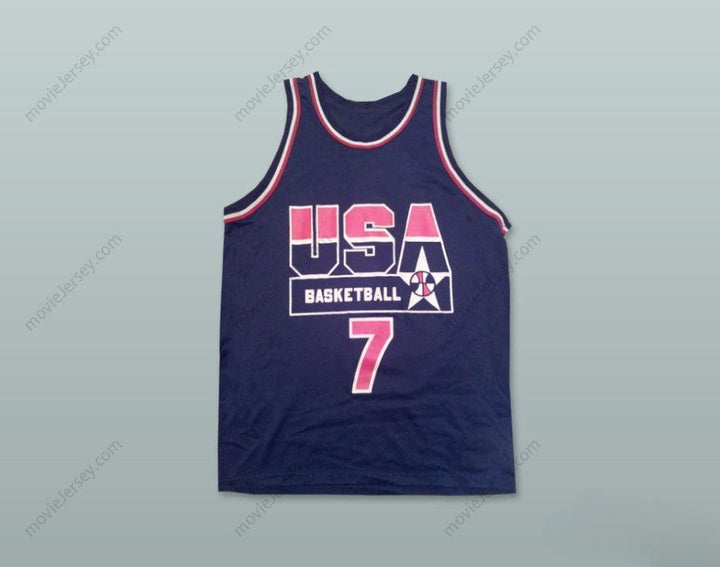 CUSTOM ANY Name Number 1994 SHAWN KEMP 7 USA AWAY BASKETBALL JERSEY Top Stitched S-6XL