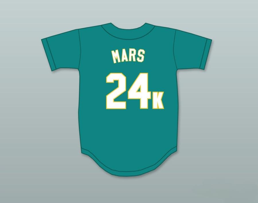 Custom Any Name Number BRUNO MARS 24K HOOLIGANS TEAL BASEBALL JERSEY BET AWARDS Top Stitched S-6XL