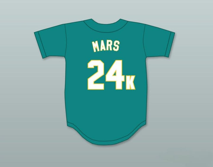 Custom Any Name Number BRUNO MARS 24K HOOLIGANS TEAL BASEBALL JERSEY BET AWARDS Top Stitched S-6XL
