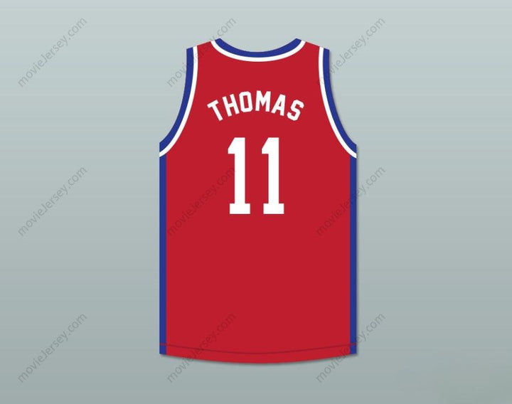 CUSTOM ANY Name Number ISIAH THOMAS 11 LARRY'S GAME RED BASKETBALL JERSEY 1988 CHARITY EVENT Top Stitched S-6XL