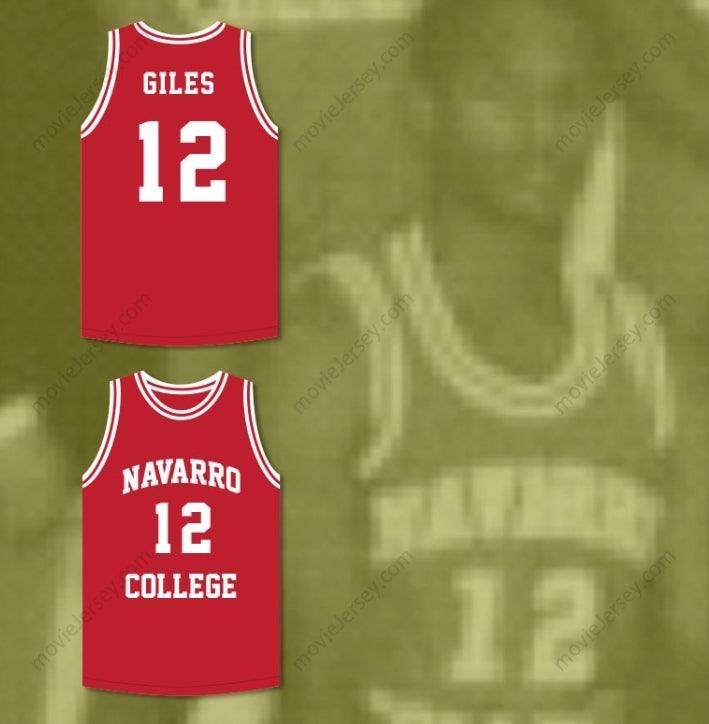 CUSTOM ANY Name Number RAPPER CAMERON GILES 12 NAVARRO  RED BASKETBALL JERSEY Top Stitched S-6XL