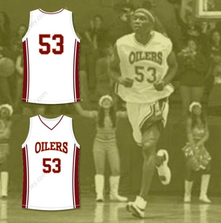 CUSTOM ANY Name Number JUNIOR BATTLE 53 RICHMOND OILERS AWAY BASKETBALL JERSEY COACH CARTER Top Stitched S-6XL