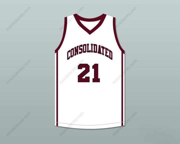 CUSTOM ANY Name Number ALEX CARUSO 21 A&M CONSOLIDATED HIGH SCHOOL TIGERS WHITE BASKETBALL JERSEY Top Stitched S-6XL