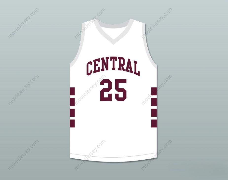 CUSTOM ANY Name Number PLAYER 25 BRISTOL CENTRAL RAMS WHITE BASKETBALL JERSEY Top Stitched S-6XL