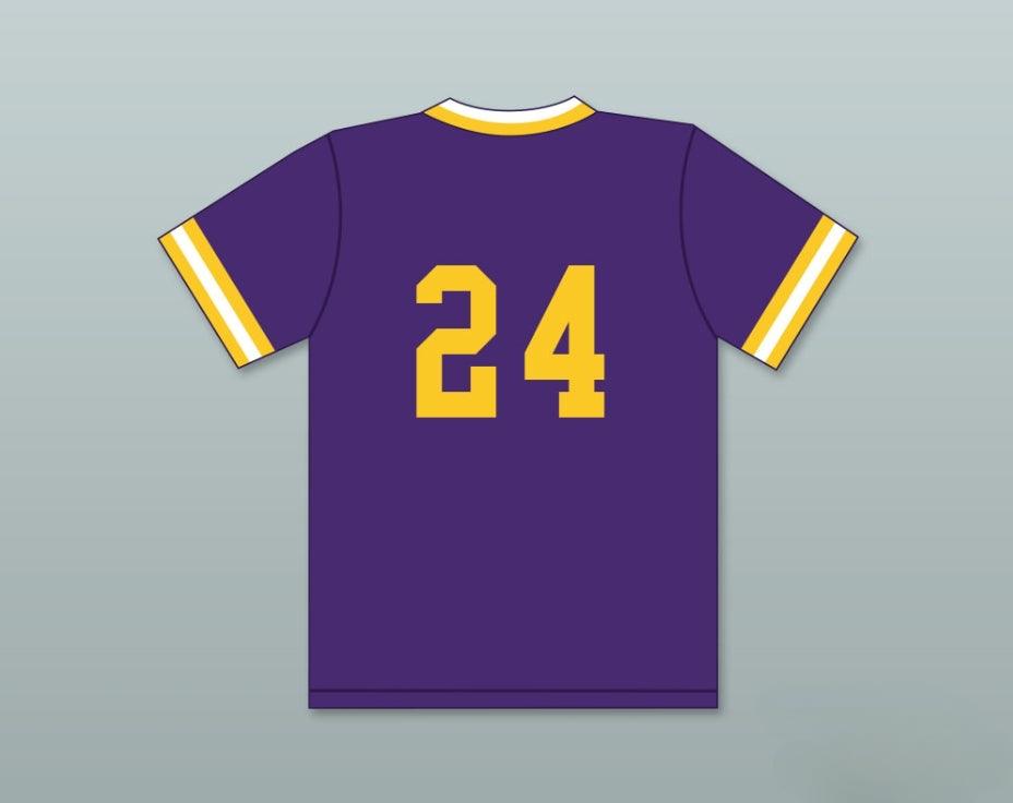 Custom Any Name Number RICKY HENDERSON 24  TECHNICAL HIGH SCHOOL BULLDOGS PURPLE BASEBALL JERSEY 1 Top Stitched S-6XL