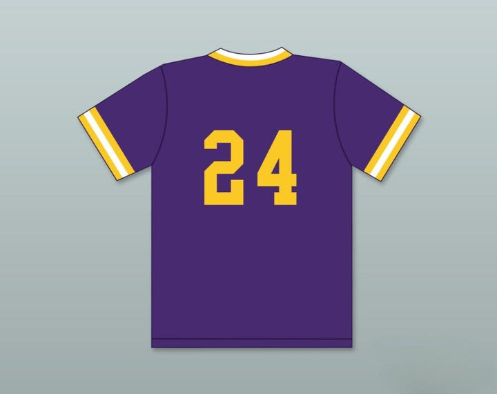 Custom Any Name Number RICKY HENDERSON 24  TECHNICAL HIGH SCHOOL BULLDOGS PURPLE BASEBALL JERSEY 1 Top Stitched S-6XL